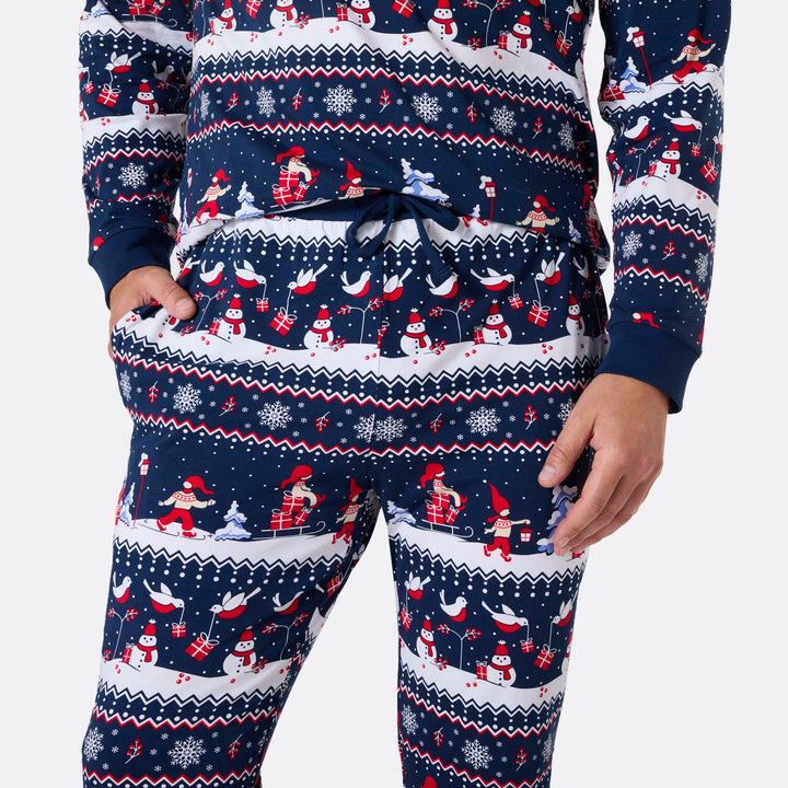 Miesten joulumaisema joulupyjama