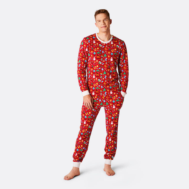 Miesten Punainen Joulu-Unelma Pyjama