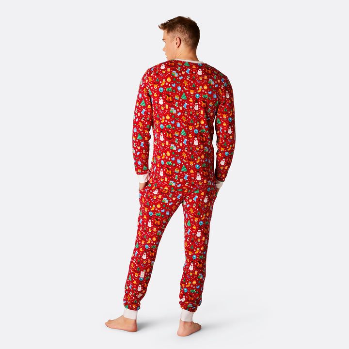 Miesten Punainen Joulu-Unelma Pyjama