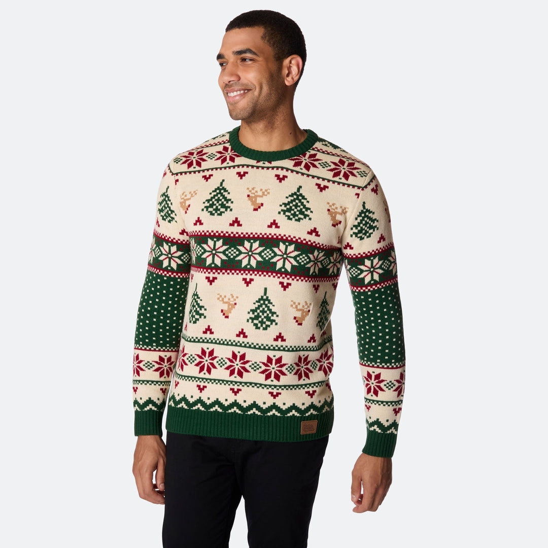 Miesten Retro Joulukuusi Jouluneule