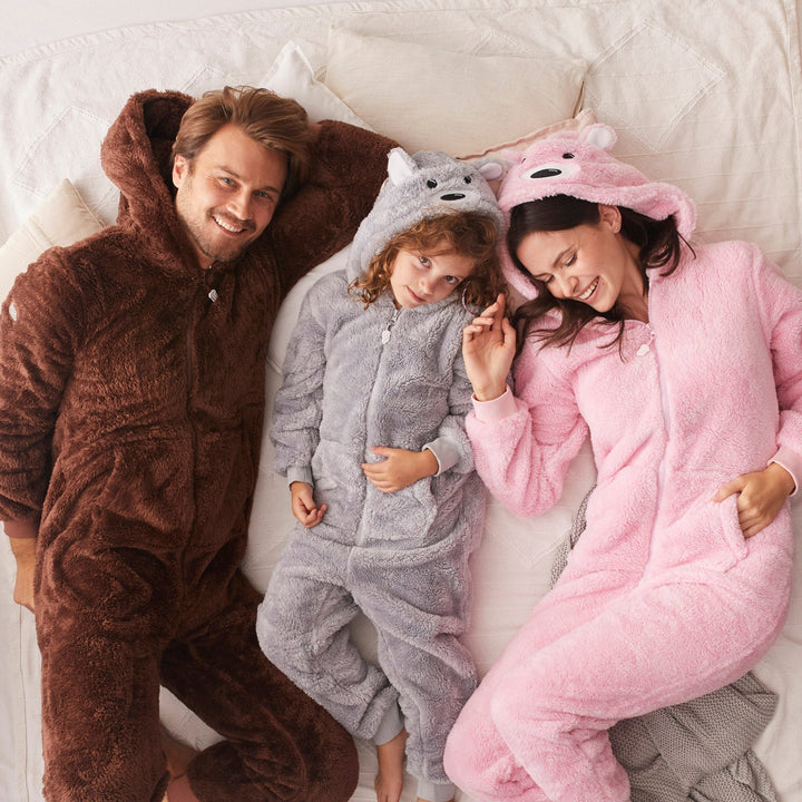 Lasten Pinkki Nallekarhu Onesie