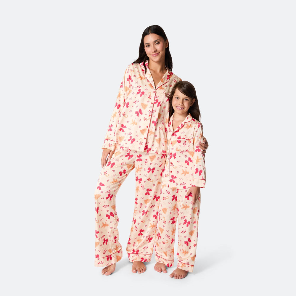 Naisten Piparkakku Satiini Joulupyjama