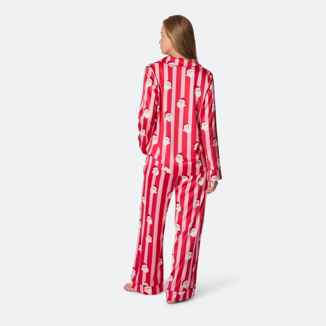 Naisten Raidallinen Satiini Joulupyjama
