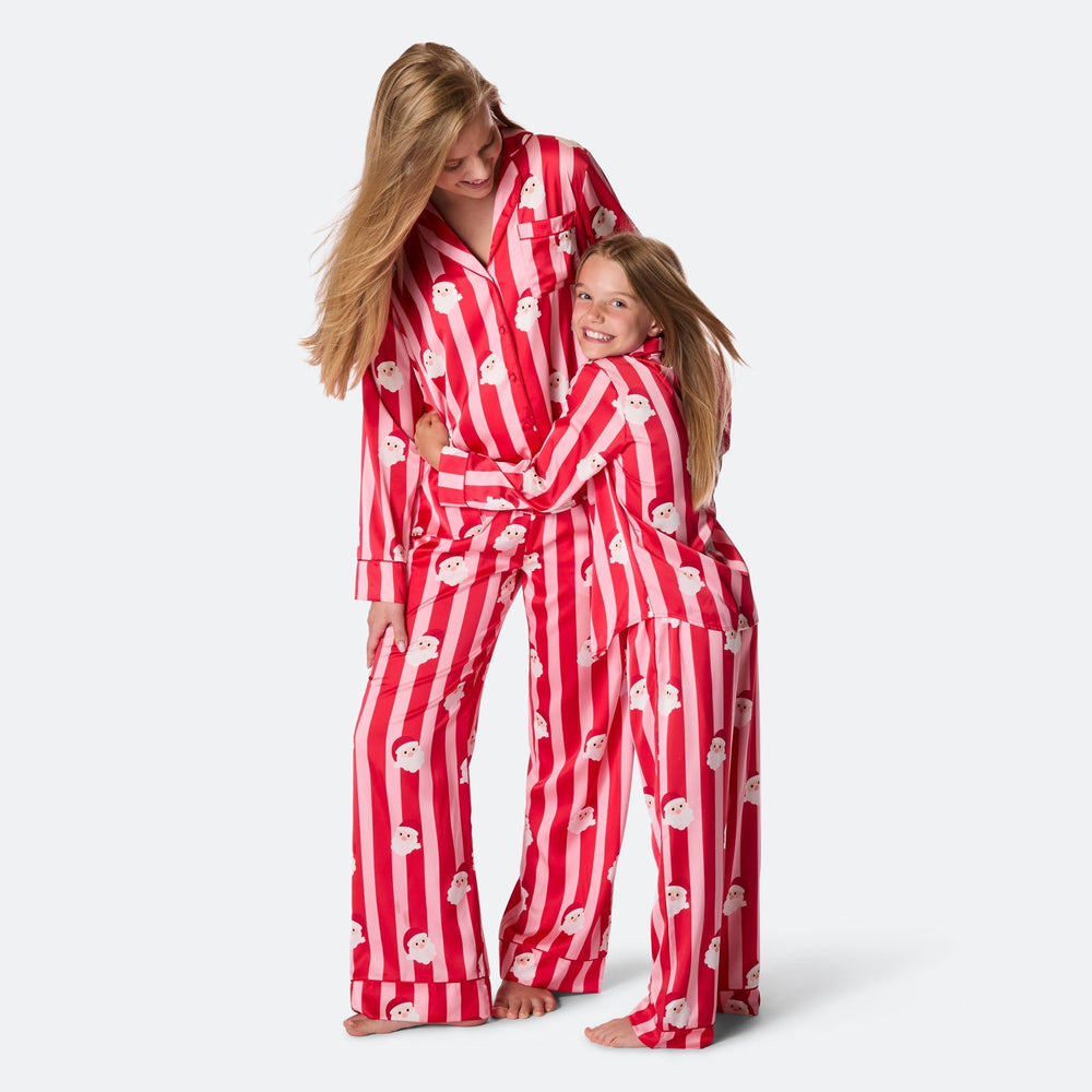 Naisten Raidallinen Satiini Joulupyjama