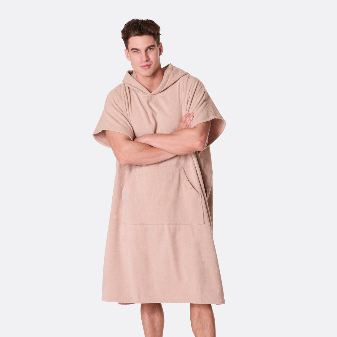 Beige kylpyponcho