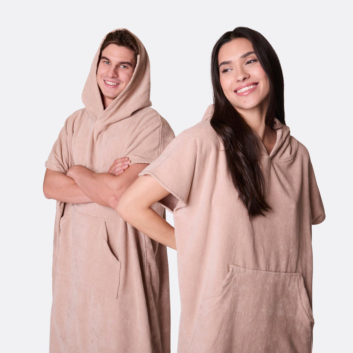 Beige kylpyponcho