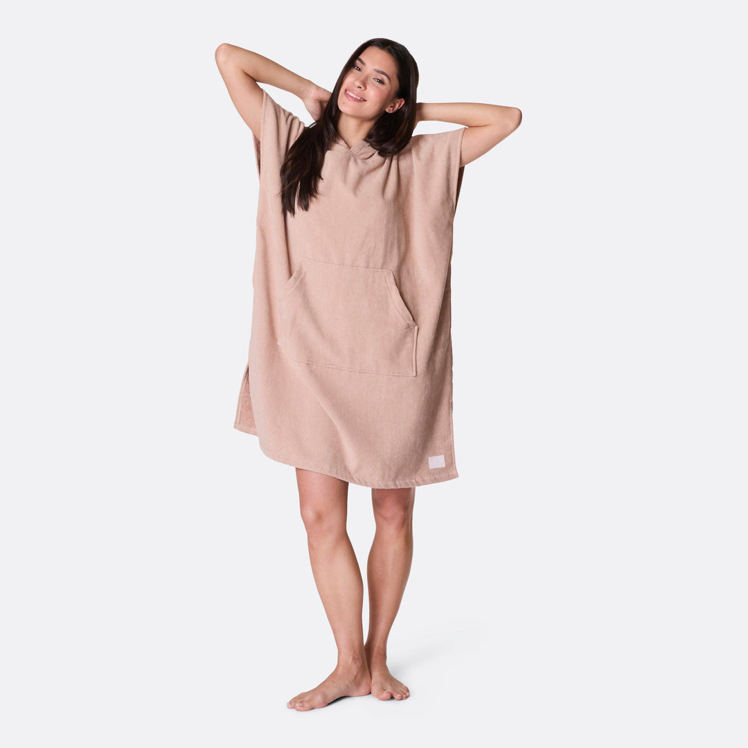 Beige kylpyponcho