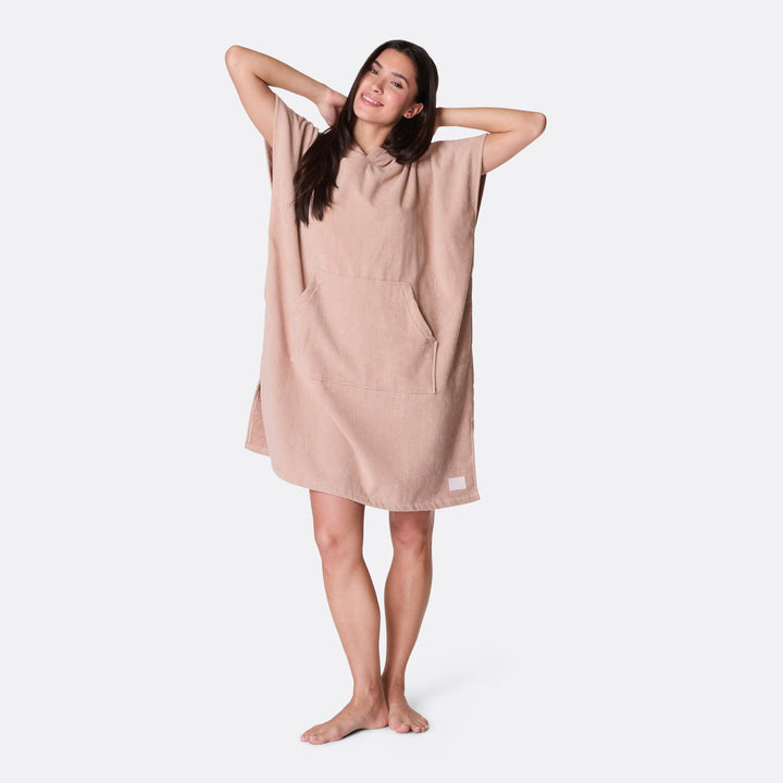 Beige kylpyponcho