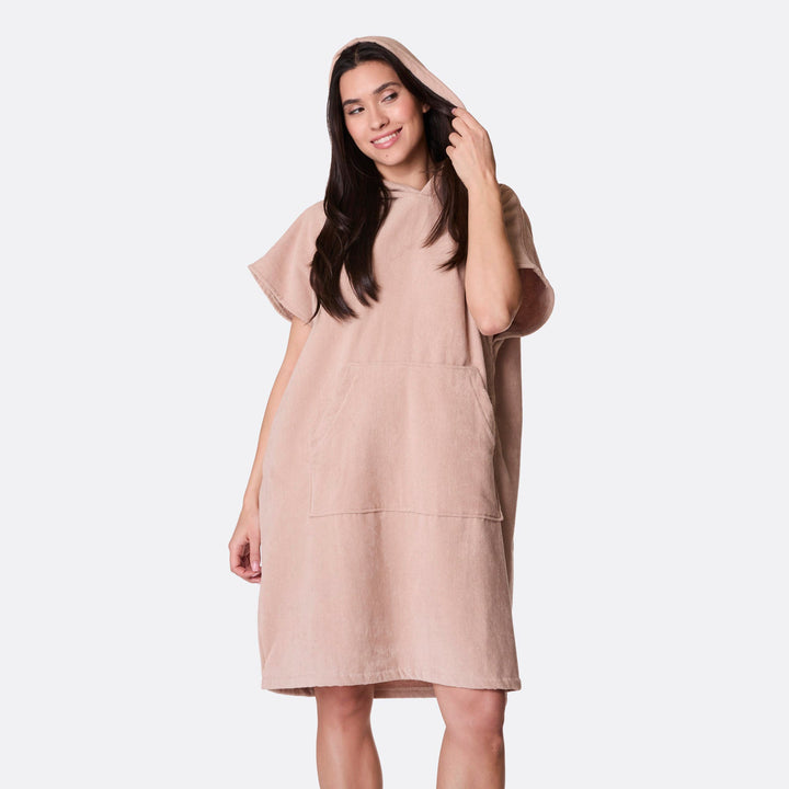 Beige kylpyponcho
