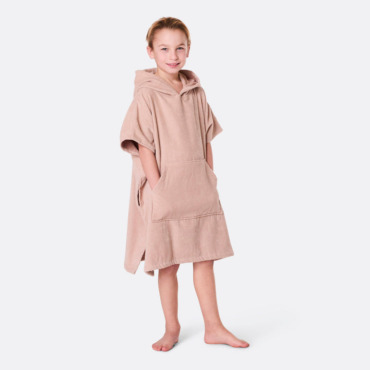 Lasten beige kylpyponcho