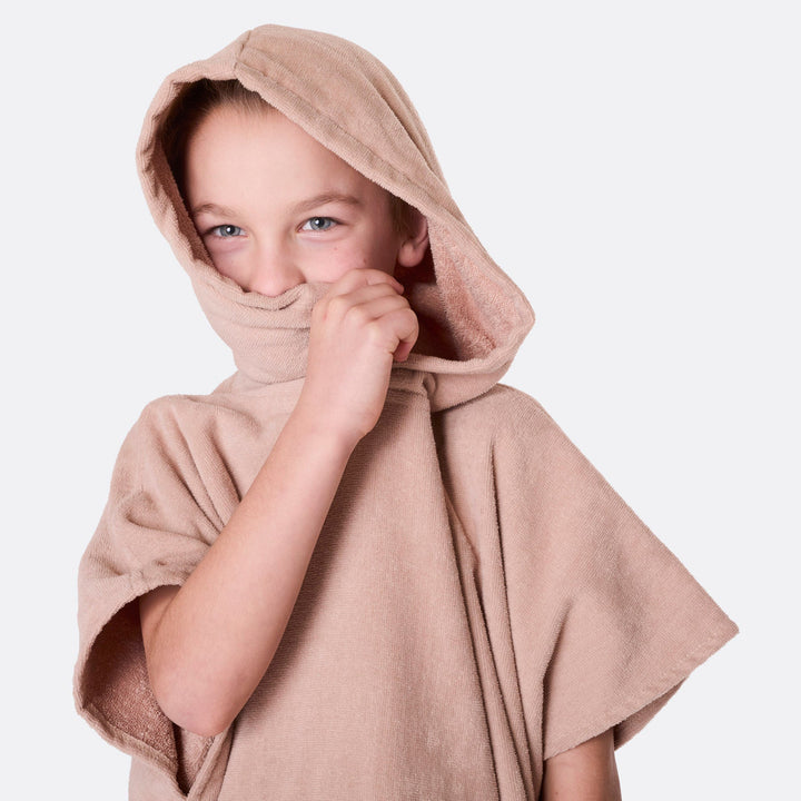 Lasten beige kylpyponcho