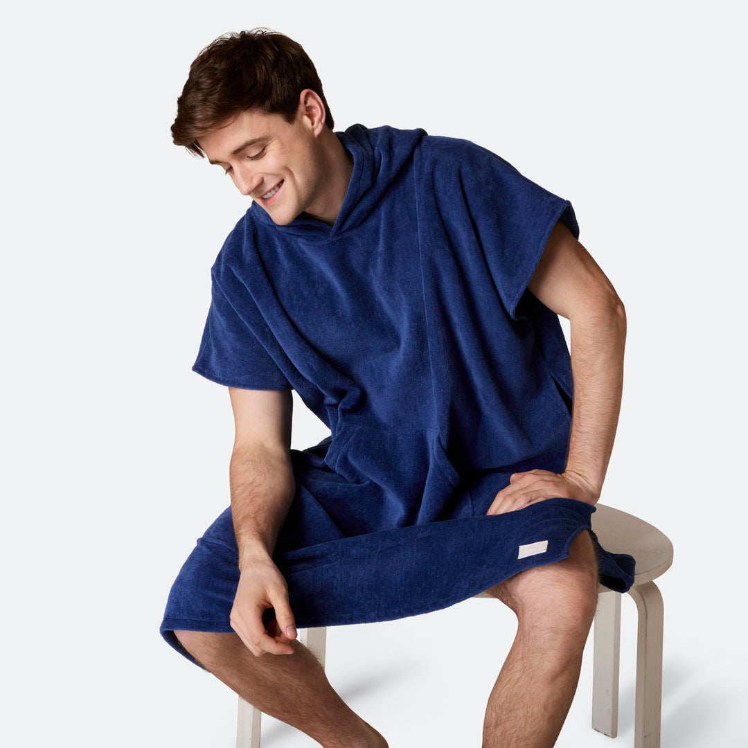 Laivastonsininen Kylpyponcho