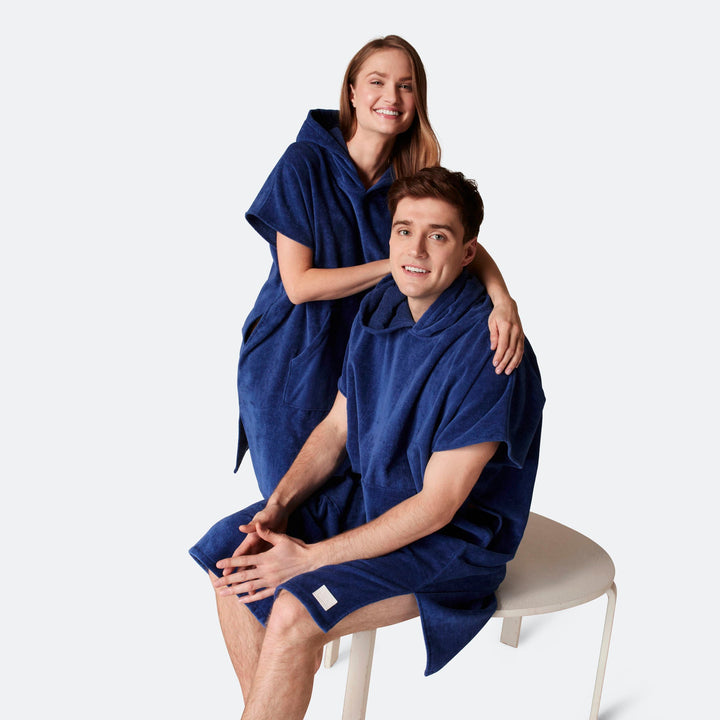 Laivastonsininen Kylpyponcho