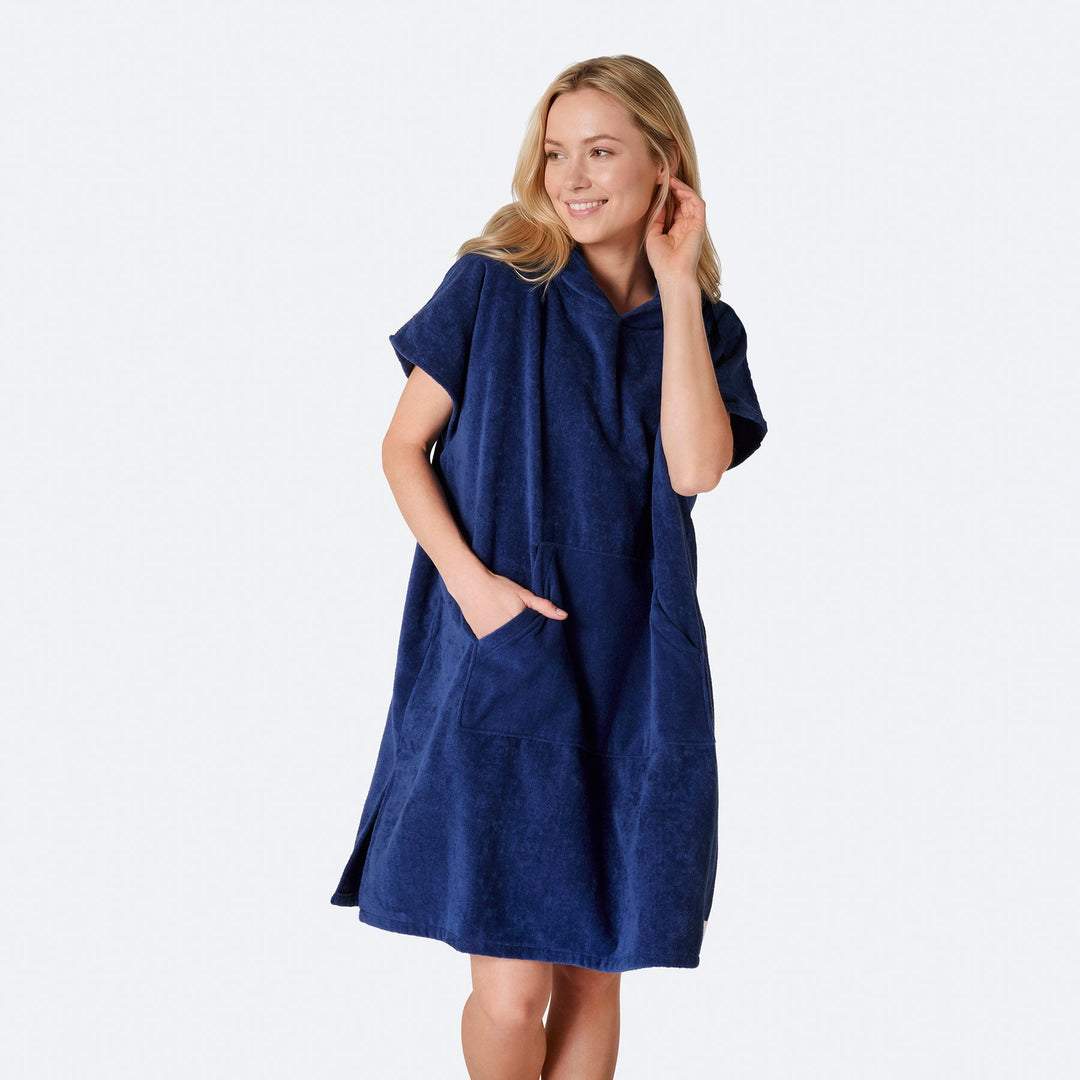 Laivastonsininen Kylpyponcho