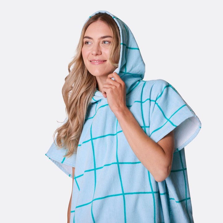 Sininen kylpyponcho