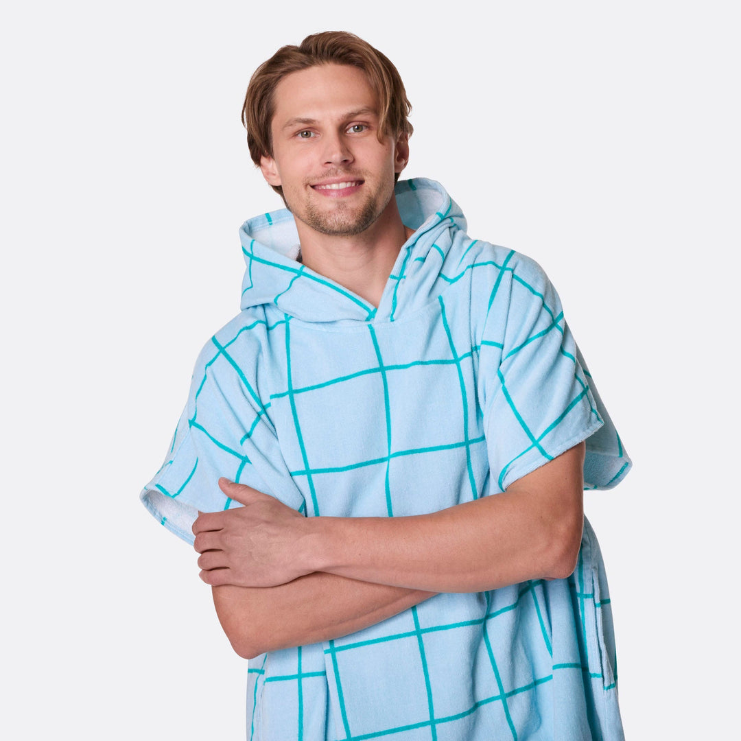 Sininen kylpyponcho