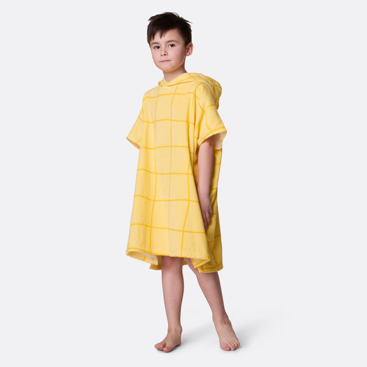 Lasten keltainen kylpyponcho