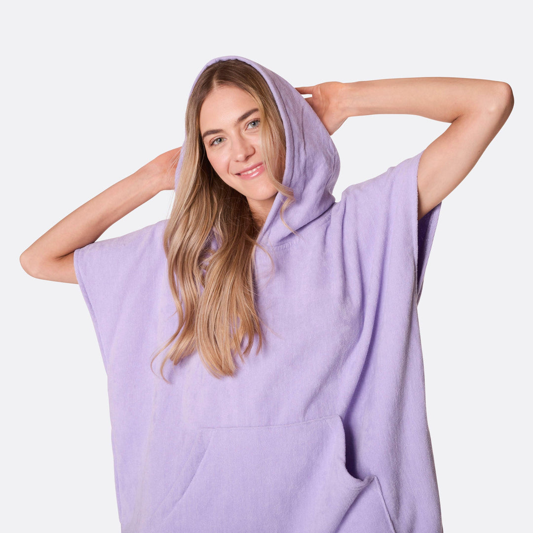 Lila kylpyponcho