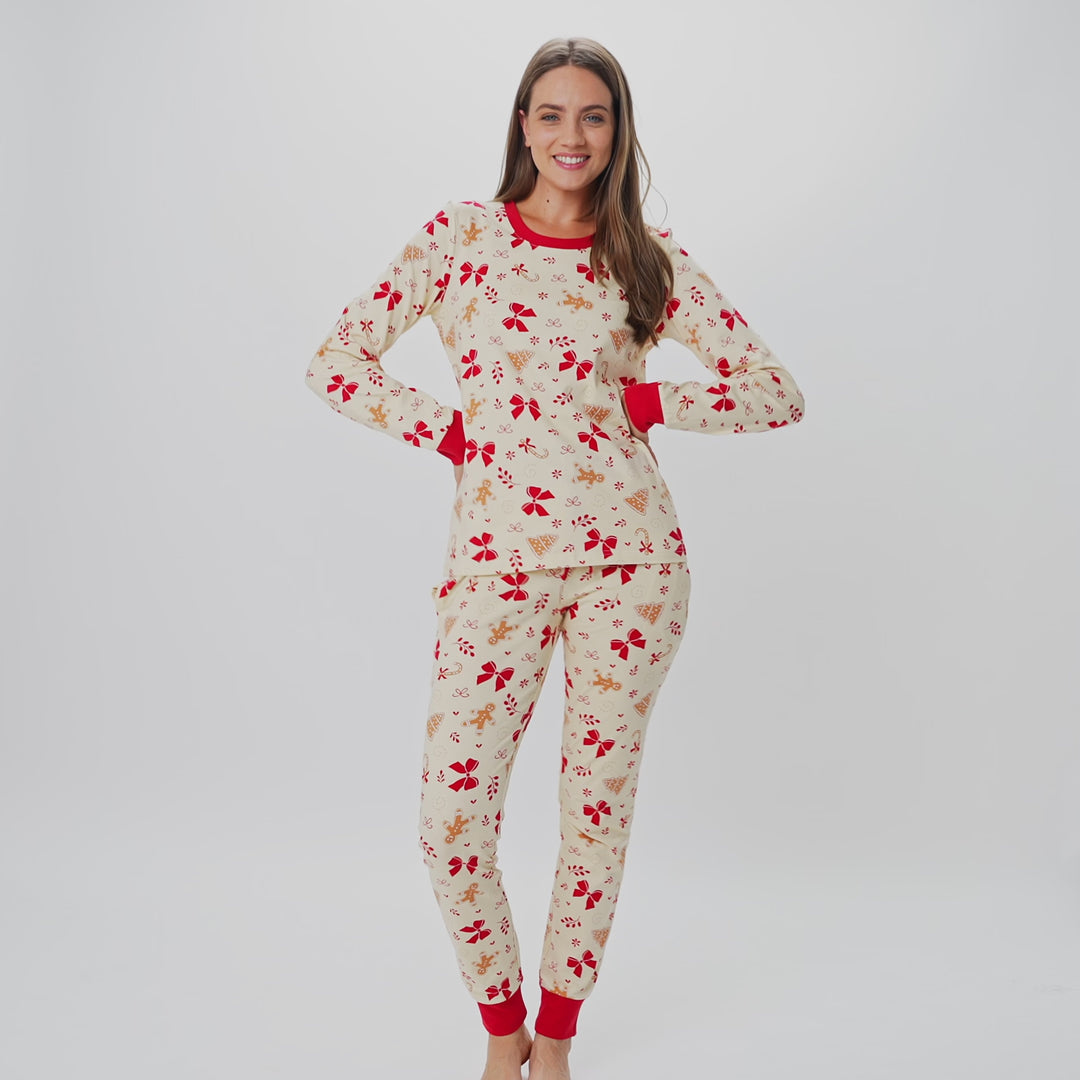 Naisten piparkakku joulupyjama