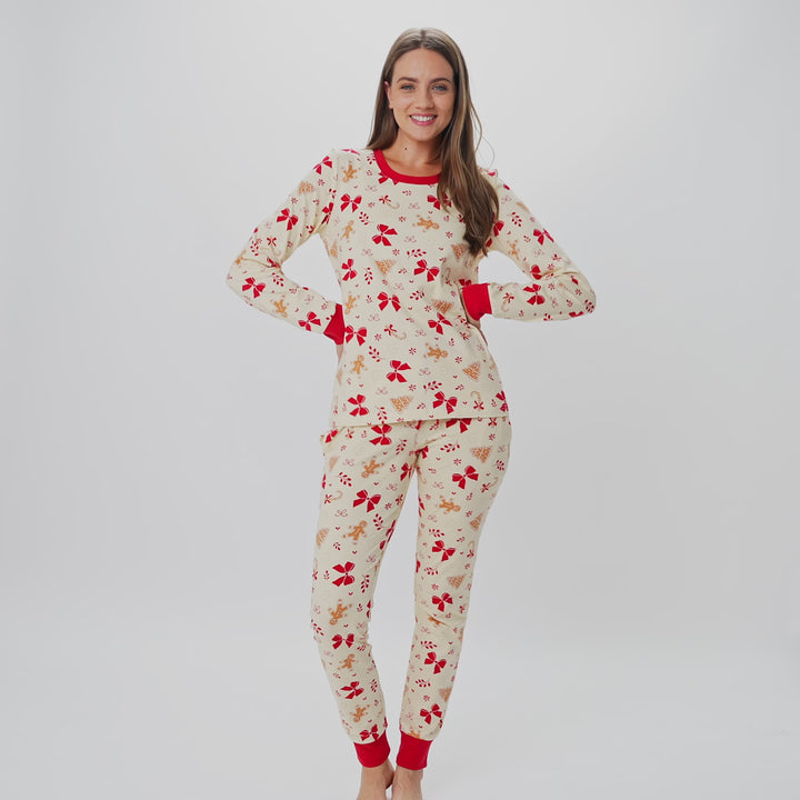 Naisten piparkakku joulupyjama