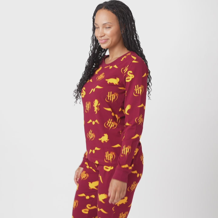 Naisten Punainen Harry Potter Pyjama