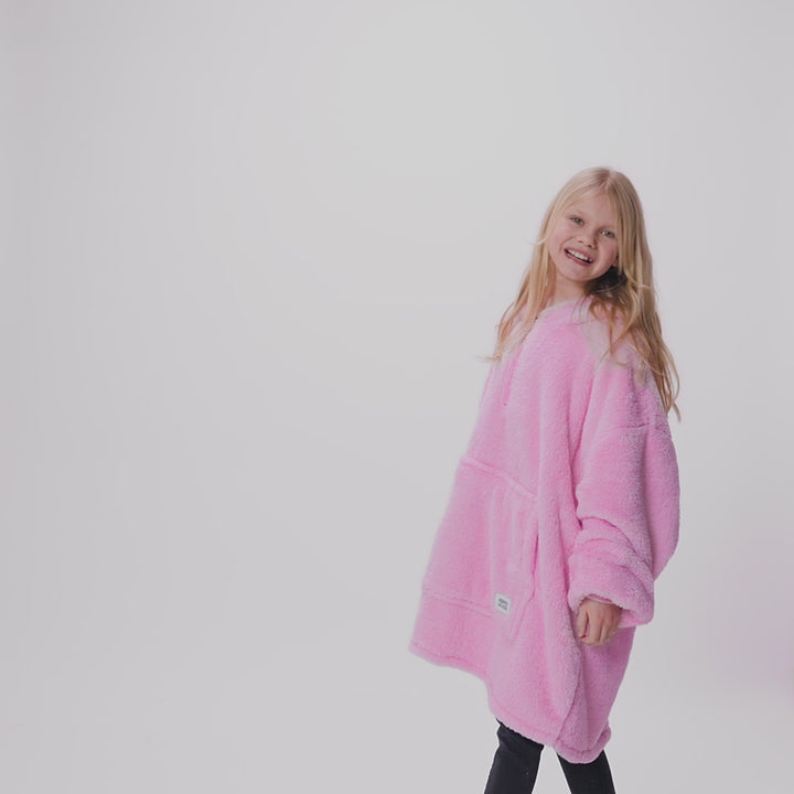 Lasten Vaaleanpunainen Teddy HappyHoodie