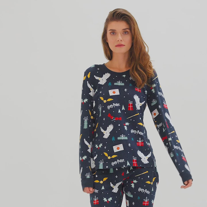 Naisten Sininen Harry Potter Pyjama