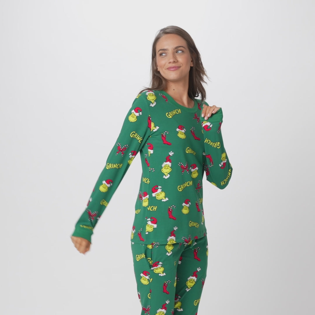 Naisten The Grinch Joulupyjama