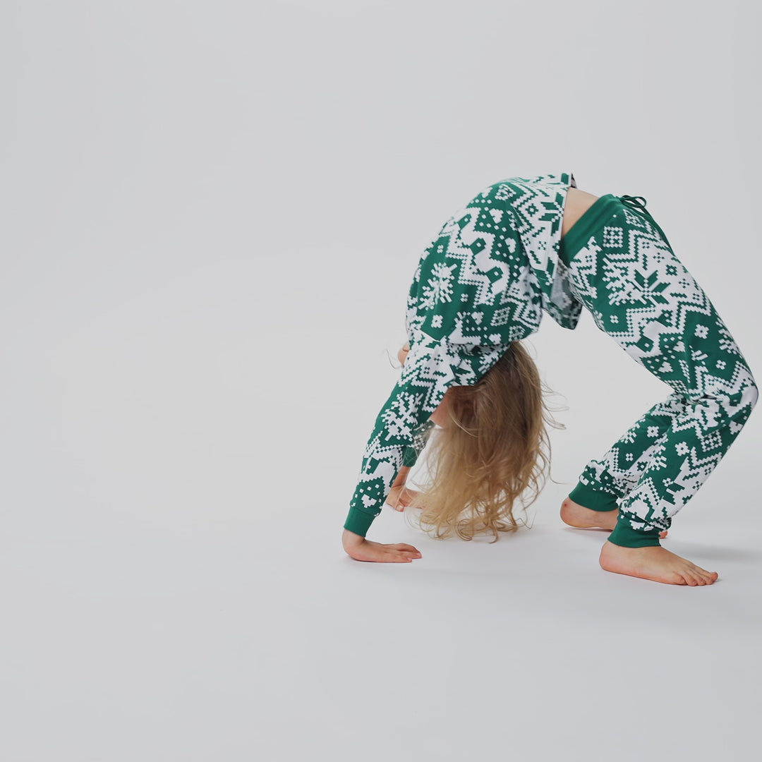 Lasten Vihreä Jouluneule Joulupyjama