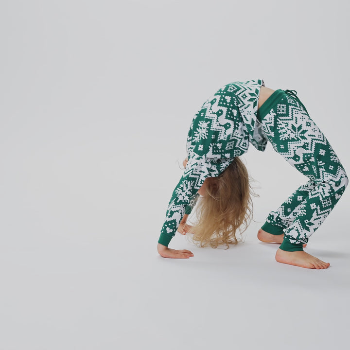 Lasten Vihreä Jouluneule Joulupyjama