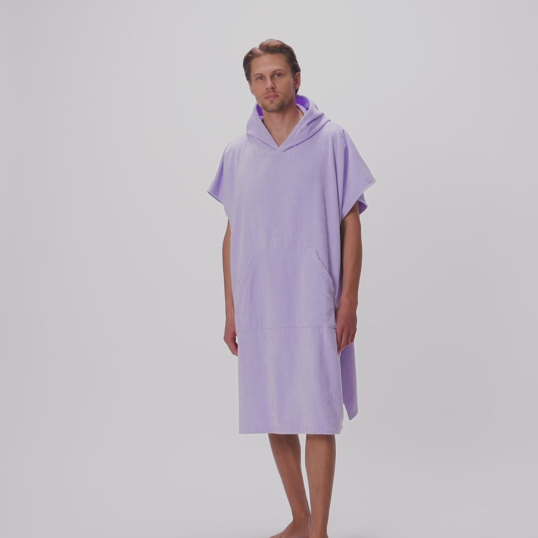 Lila kylpyponcho