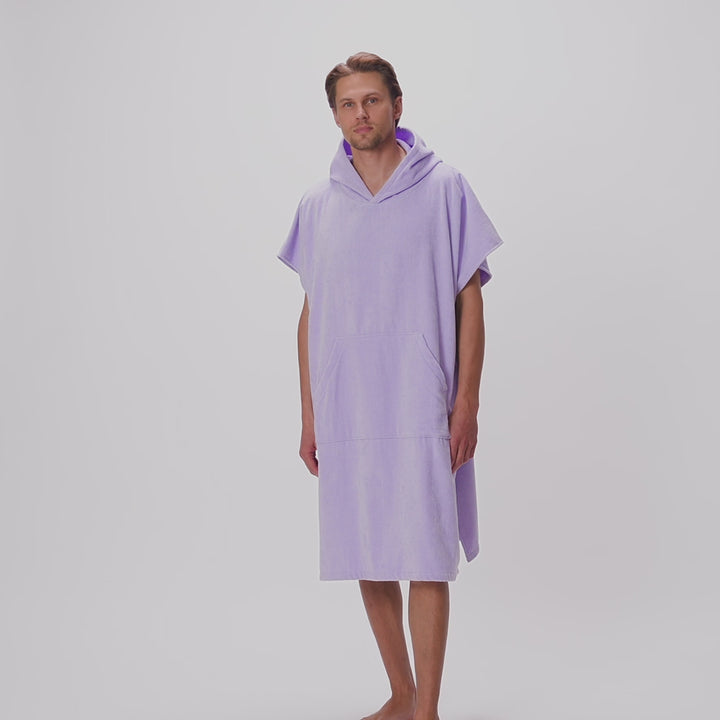 Lila kylpyponcho