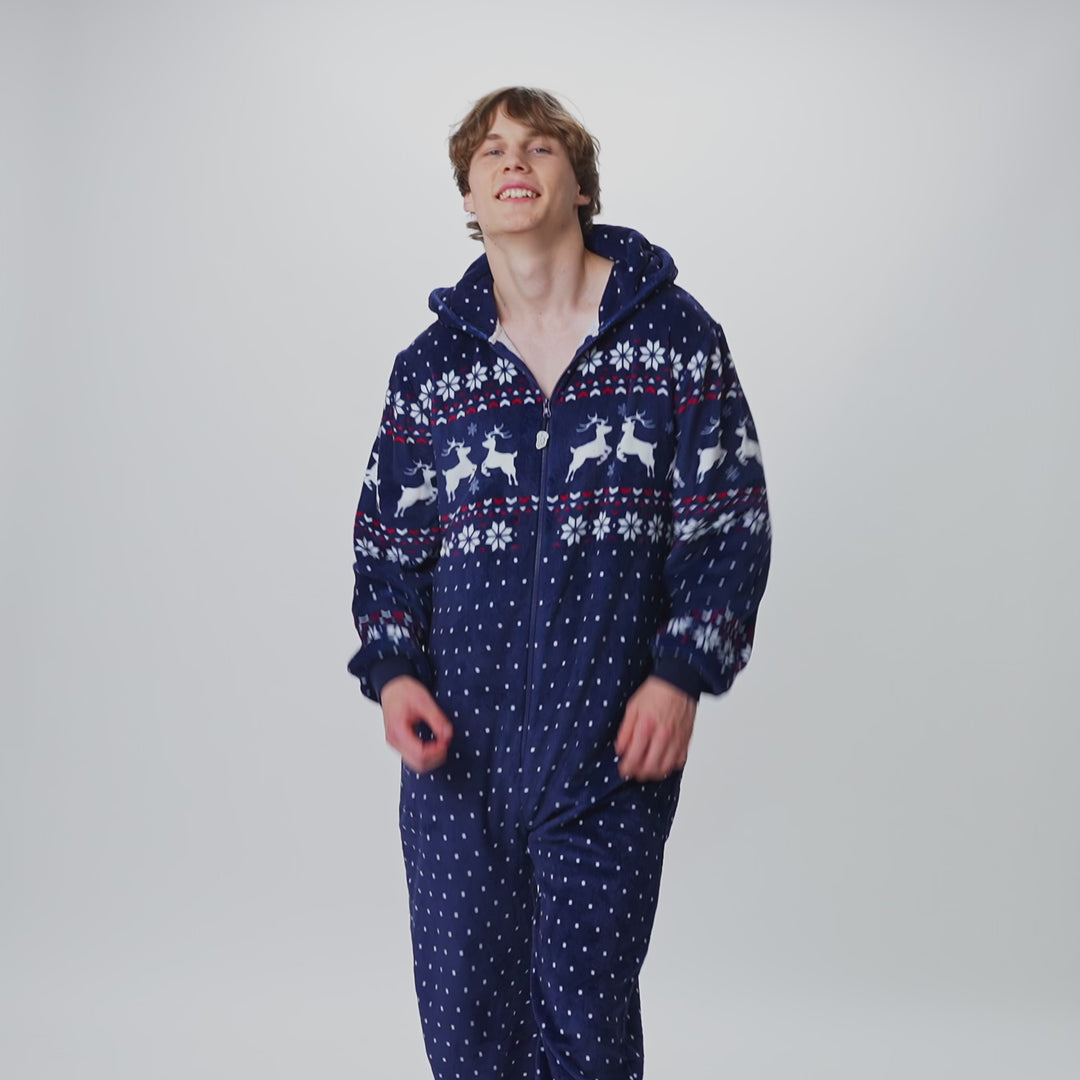 Miesten sininen joulu Onesie