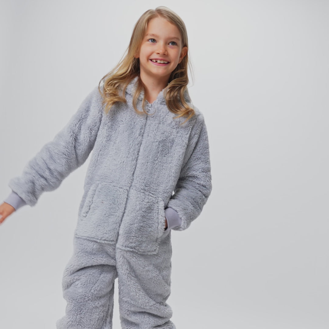 Lasten Harmaa Nallekarhu Onesie