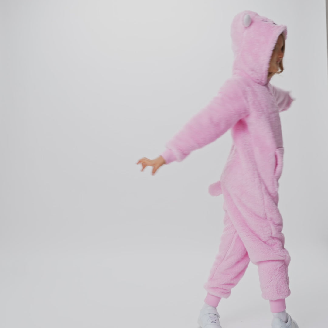 Lasten Pinkki Nallekarhu Onesie