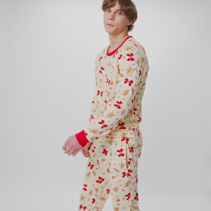 Miesten piparkakku joulupyjama