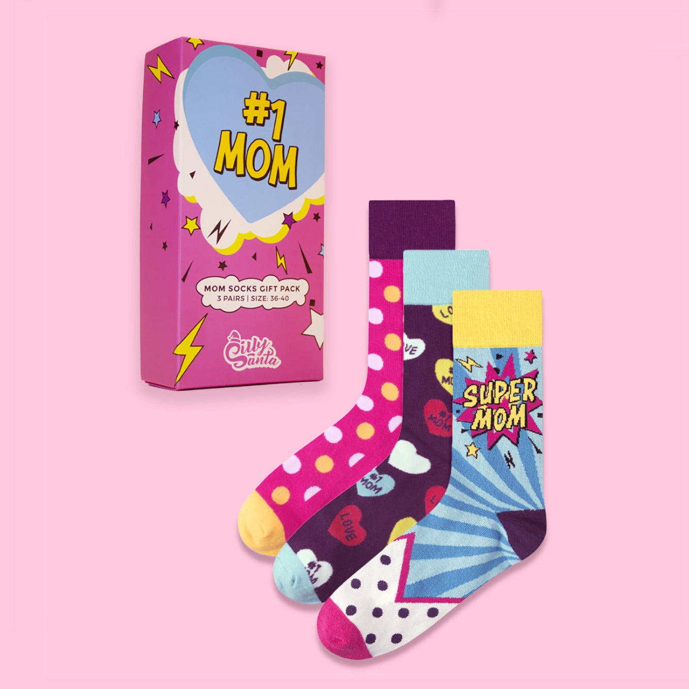 #1 Äiti-sukat lahjapakkaus (3-pack)