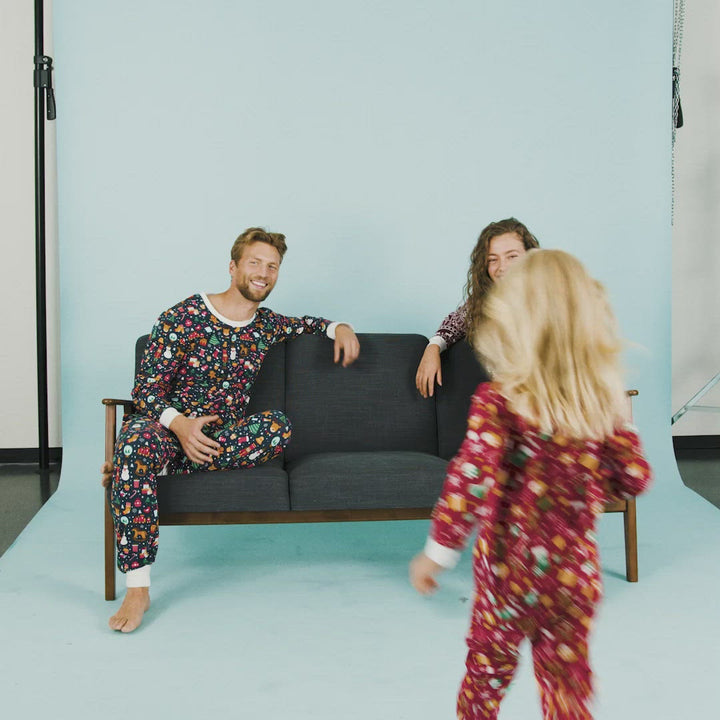 Lasten Sininen Neulottu Pyjama