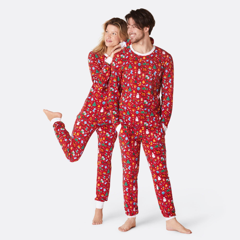 Punainen Joulu-Unelma Joulupyjamat Perhe