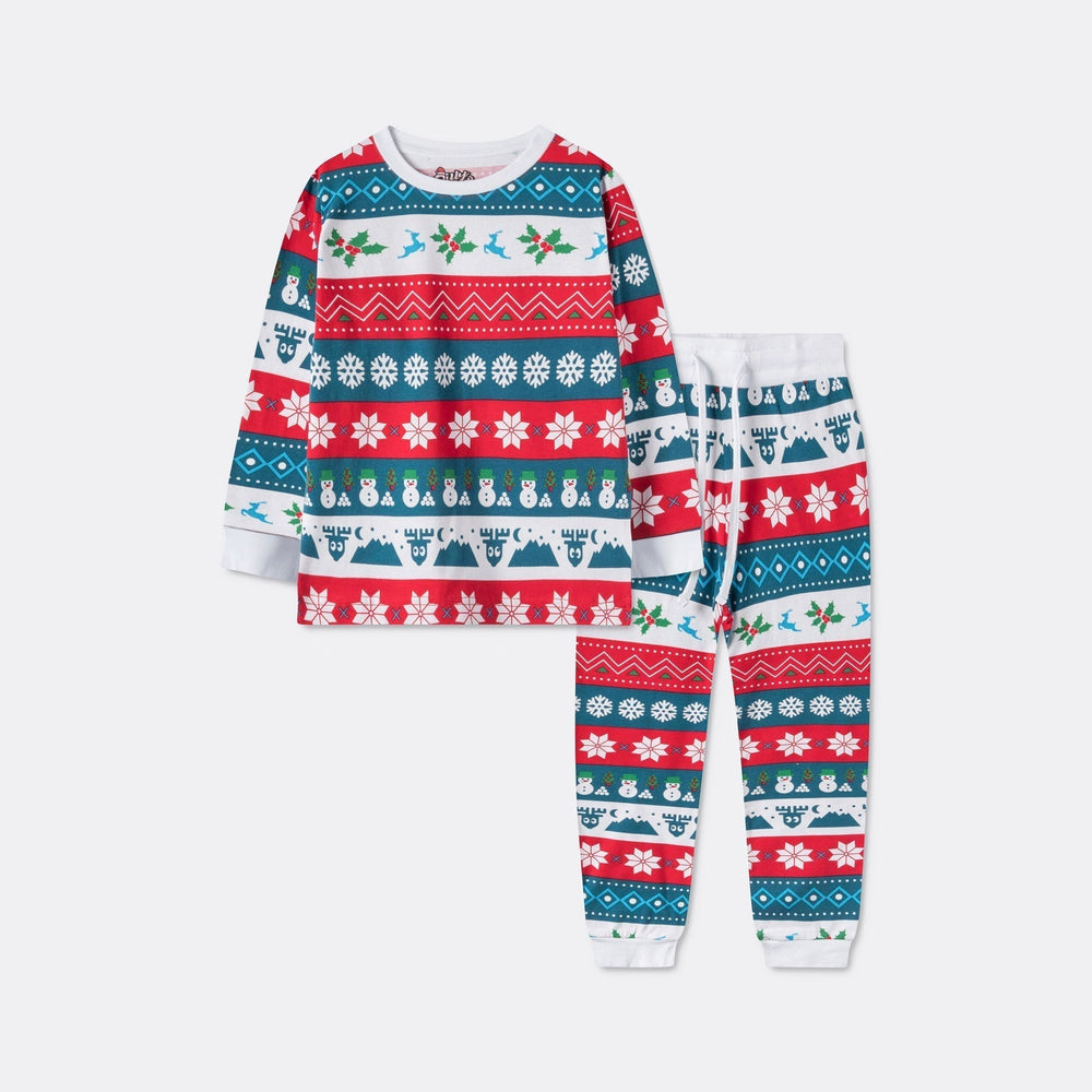 Raidallinen Joulupyjamat Perhe