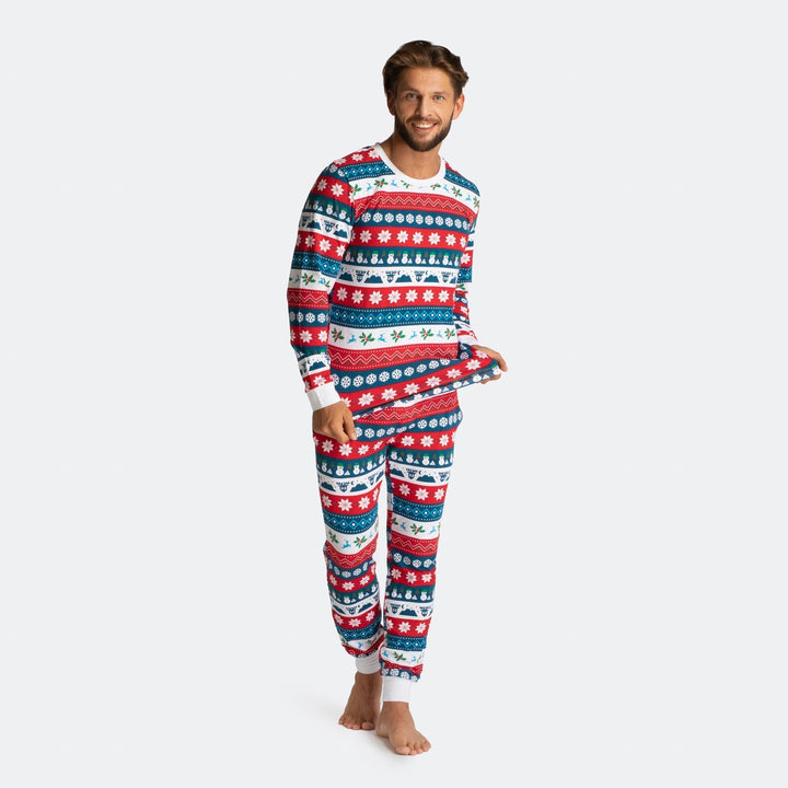 Raidallinen Joulupyjamat Perhe