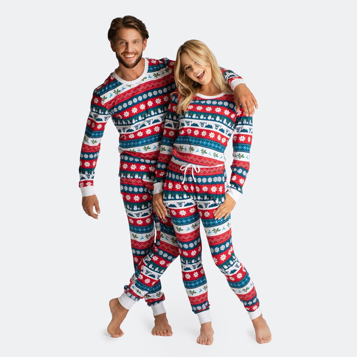 Raidallinen Joulupyjamat Perhe