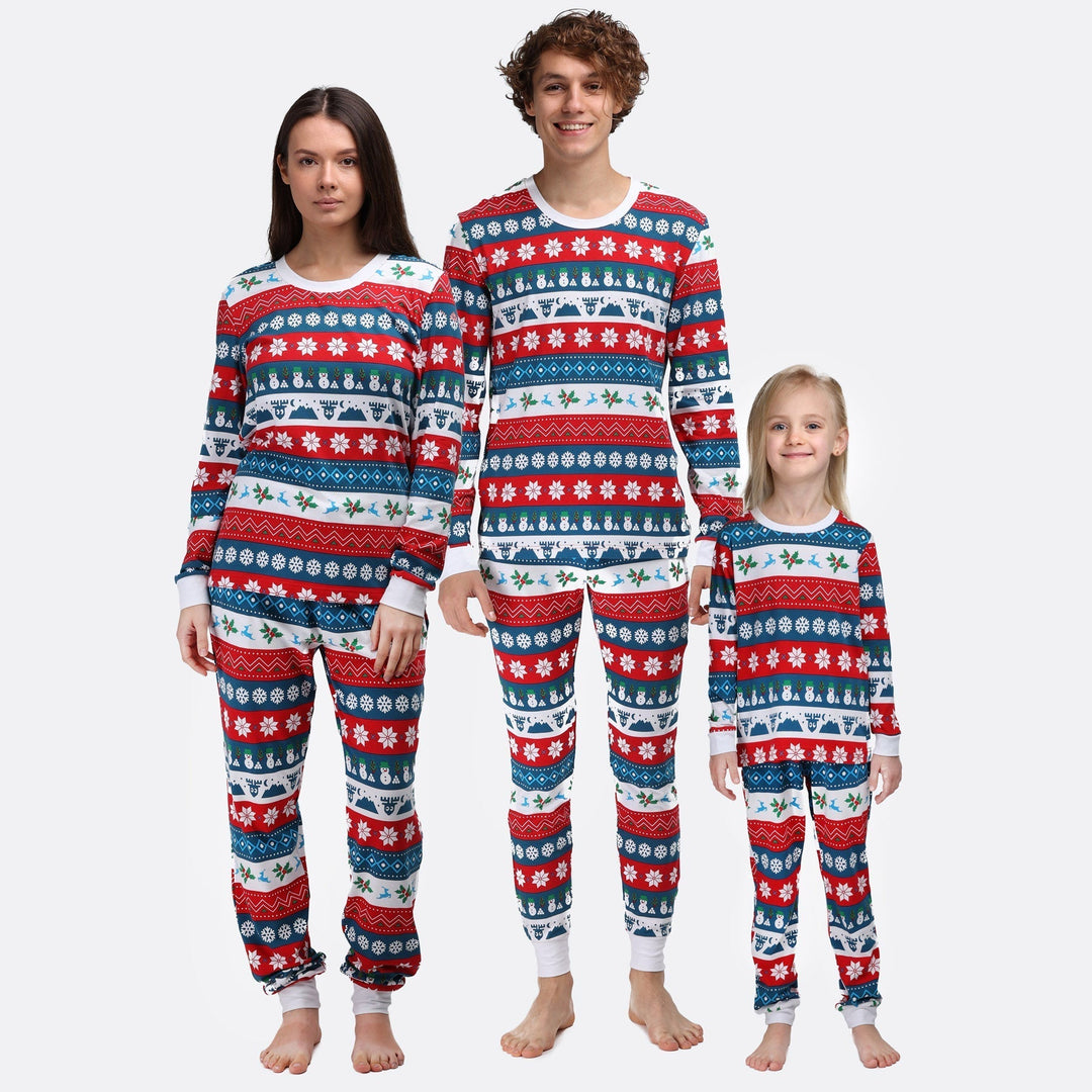 Raidallinen Joulupyjamat Perhe