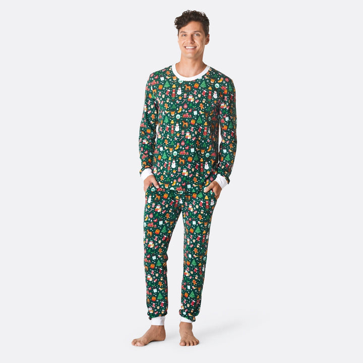 Vihreä Joulu-Unelma Joulupyjamat Perhe
