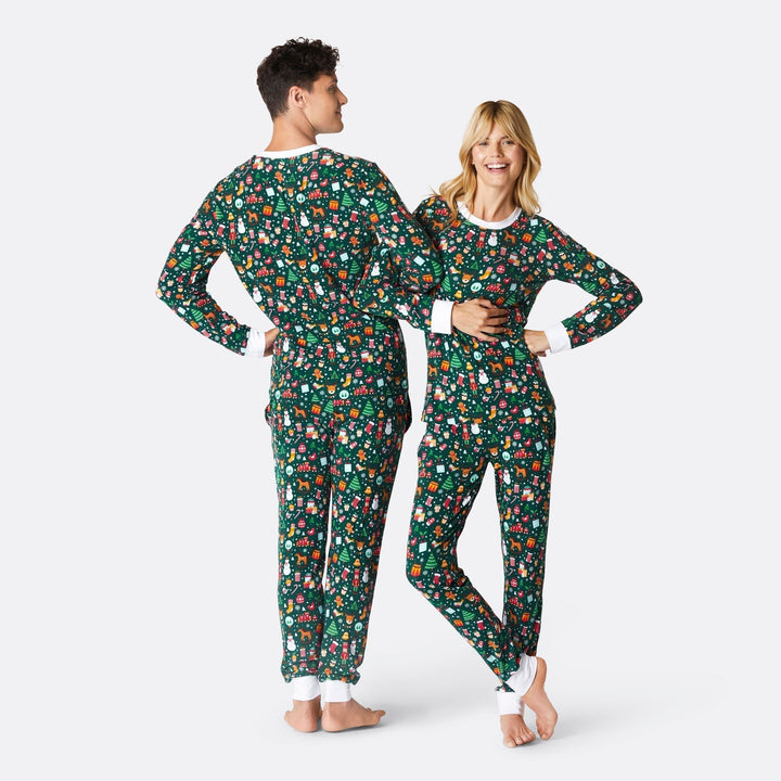 Vihreä Joulu-Unelma Joulupyjamat Perhe