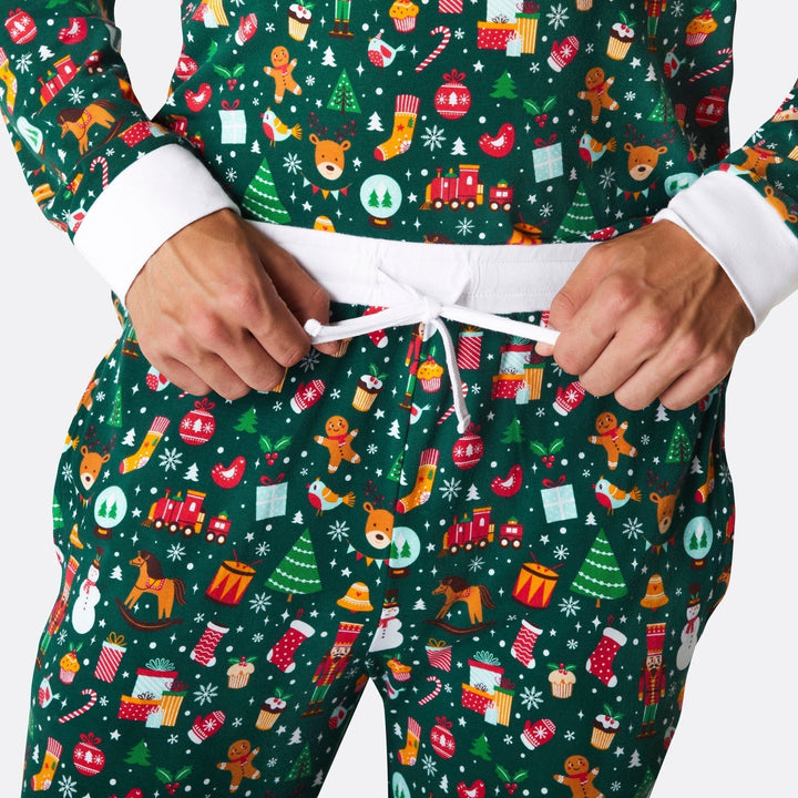 Vihreä Joulu-Unelma Joulupyjamat Perhe