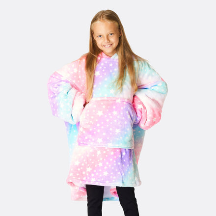 Lasten Pinkki Sateenkaari HappyHoodie