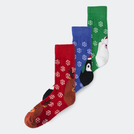 Lasten Pörröiset Joulusukat (3-Pack)
