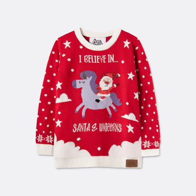 Lasten Santa & Unicorns Jouluneule
