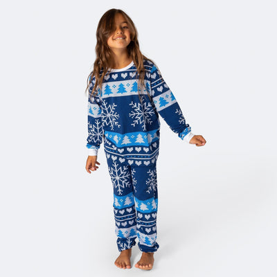 Lasten Sininen Neulottu Pyjama